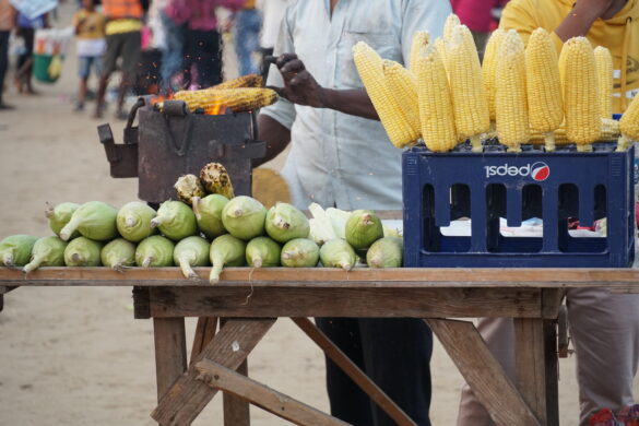 Grilled Corn (Bhutta) at Beach