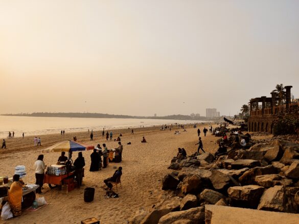 Beach view in evening